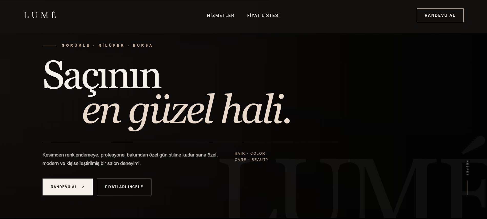 LUMÉ web sitesi